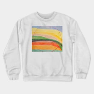 Redlined Circle In Centre With Colourful Background Crewneck Sweatshirt